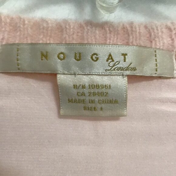 Nougat London Angora/Nylon Blend Button Front V-Neck Cardigan Size S - Picture 9 of 13